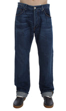 Blue Wash Cotton Baggy Loose Fit Jeans Acht