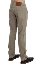 Beige Cotton Patchwork Jeans Acht