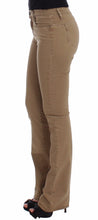 Beige Straight Leg Denim Pants Stretch Jeans Costume National