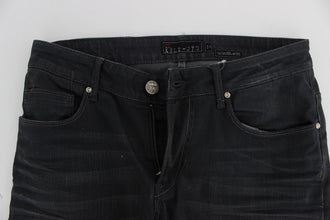 Gray Cotton Stretch Slim Fit Jeans Acht