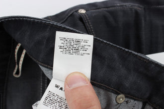 Gray Cotton Stretch Slim Fit Jeans Acht