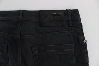 Gray Cotton Stretch Slim Fit Jeans Acht