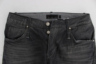 Gray Cotton Regular Low Fit Jeans Acht