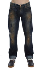 Blue Wash Cotton Regular Straight Fit Jeans Acht
