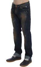 Blue Wash Cotton Regular Straight Fit Jeans Acht