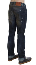Blue Wash Cotton Regular Straight Fit Jeans Acht