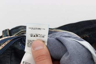 Blue Wash Cotton Regular Straight Fit Jeans Acht