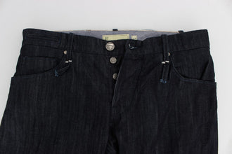Blue Cotton Regular Straight Fit Jeans Acht