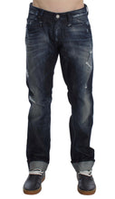 Blue Cotton Regular Straight Fit Jeans Acht