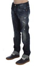 Blue Cotton Regular Straight Fit Jeans Acht