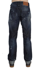 Blue Cotton Regular Straight Fit Jeans Acht