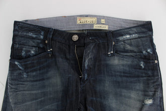 Blue Cotton Regular Straight Fit Jeans Acht