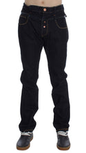 Blue Cotton Regular Straight Fit Jeans Acht