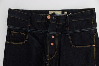 Blue Cotton Regular Straight Fit Jeans Acht
