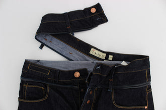 Blue Cotton Regular Straight Fit Jeans Acht