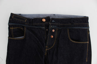 Blue Cotton Regular Straight Fit Jeans Acht