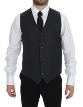 Gray Wool Formal Dress Vest Gilet Weste Dolce & Gabbana