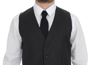 Gray Wool Formal Dress Vest Gilet Weste Dolce & Gabbana