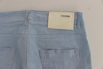 Blue Cotton Stretch Low Waist Fit Jeans Acht