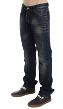 Blue Wash Straight Fit Low Waist Jeans Acht