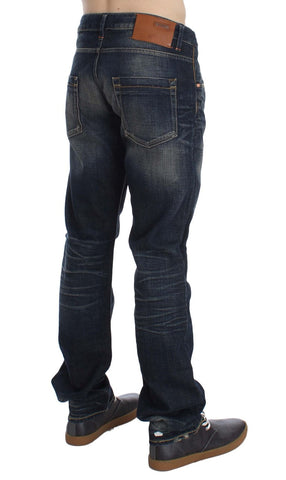 Blue Wash Straight Fit Low Waist Jeans Acht