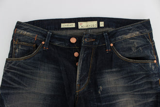 Blue Wash Straight Fit Low Waist Jeans Acht