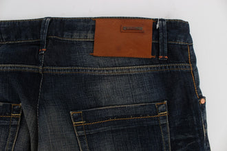 Blue Wash Straight Fit Low Waist Jeans Acht