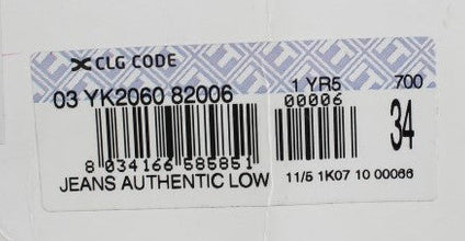 Blue Wash Straight Fit Low Waist Jeans Acht