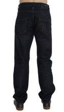Blue Wash Cotton Denim Straight Fit Jeans Acht