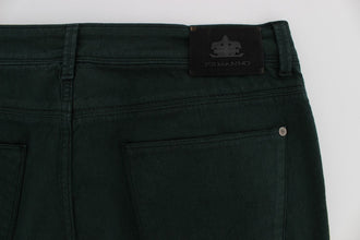 Green Cotton Denim Stretch Straight Fit Jeans Ermanno Scervino