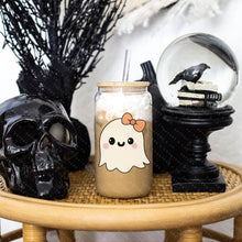 16oz Lil Boo Thang Glass Cup with Bamboo Lid & Straw #100162