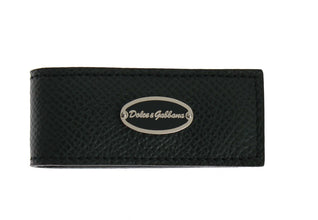 Green Leather Magnet Money Clip Dolce & Gabbana