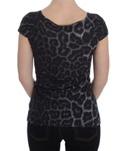 Gray Leopard Modal T-Shirt Blouse Top Cavalli