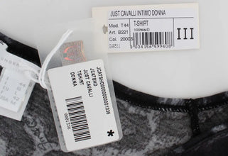 Gray Leopard Modal T-Shirt Blouse Top Cavalli