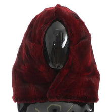 Bordeaux Hamster Fur Crochet Hood Scarf Hat Dolce & Gabbana