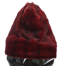 Bordeaux Hamster Fur Crochet Hood Scarf Hat Dolce & Gabbana