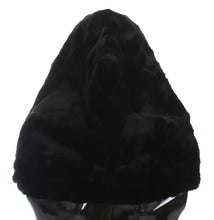 Black Weasel Fur Crochet Hood Scarf Hat Dolce & Gabbana