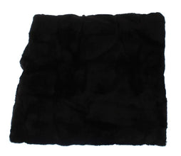 Black Weasel Fur Crochet Hood Scarf Hat Dolce & Gabbana
