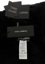 Black Weasel Fur Crochet Hood Scarf Hat Dolce & Gabbana