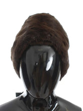 Brown Weasel Fur Womens Cashmere Hat Beanie Dolce & Gabbana