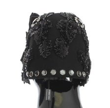 Black Crystal Gold Cherries Brooch Hat Dolce & Gabbana