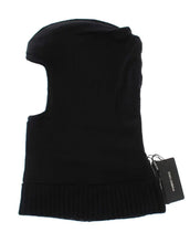 Black Knitted Sequin Hood Scarf Hat Dolce & Gabbana