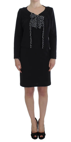 Black Stretch Sheath Dress & Sweater Set BENCIVENGA