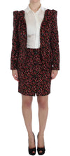 Black Multicolor Floral Suit BENCIVENGA