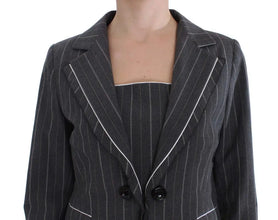 Gray Stretch Suit Sheath Dress & Blazer Set BENCIVENGA
