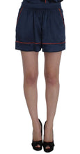 Blue Silk Stretch Sleepwear Shorts Dolce & Gabbana