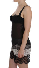 Black Silk Floral Lace Lingerie Top Dolce & Gabbana
