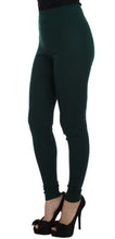 Green Cashmere Stretch Tights Pants Dolce & Gabbana