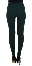 Green Cashmere Stretch Tights Pants Dolce & Gabbana