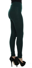 Green Cashmere Stretch Tights Pants Dolce & Gabbana